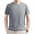 thumbnail image 1 of FRSASU Men's Athletic Short Sleeve T-Shirts Lightweight Breathable Running Gym Workout Tee Tops Gray, 1 of 6