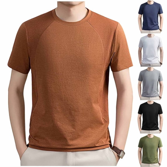 FRSASU Men's Athletic Short Sleeve T-Shirts Lightweight Breathable Running Gym Workout Tee Tops White