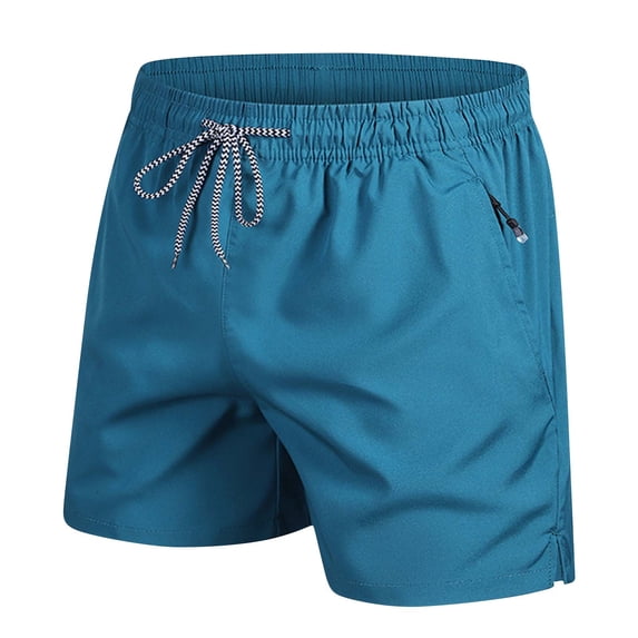 FRSASU Men's Athletic Shorts Gym Workout Short with Zippered Pockets Running Joggers Basketball Gift Blue
