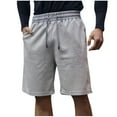 thumbnail image 1 of FRSASU Men's Athletic Sweat Shorts Acid Washed Cotton Elastic Waist Drawstring Gym Workout Jogger Pants with Pockets Gray, 1 of 3
