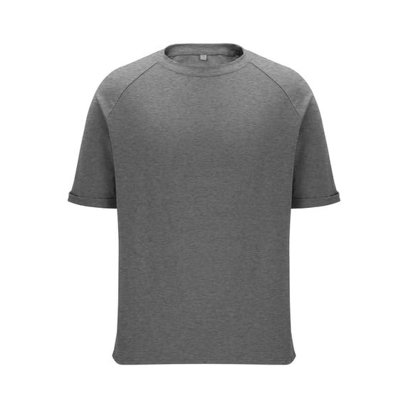 FRSASU Men's Beefy-t Crewneck T-Shirt, Heavyweight Cotton Tee, 1 Pack, Big & Tall Silver