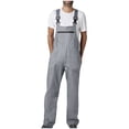 thumbnail image 1 of FRSASU Men's Bib Overalls Sturdy Canvas Work Overalls with Adjustable Straps and Convenient Tool Pockets Gray, 1 of 5