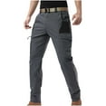 thumbnail image 1 of FRSASU Men's Cargo Pants Cotton Ripstop Hiking Work Pants Comfort Casual Outdoor Pants with Multi Pockets Gray, 1 of 3