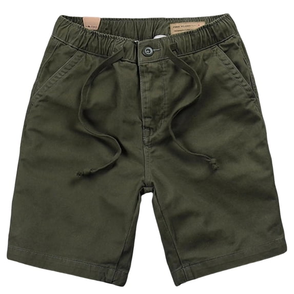 FRSASU Men's Cargo Shorts Elastic Waistband Drawstring Summer Casual Cotton Big & Tall Relaxed Fit Work Shorts Green