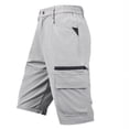 thumbnail image 1 of FRSASU Men's Cargo Shorts with Zip Pockets Button Elastic Waist Short Lightweight Work Shorts Travel Outdoor Hiking Short Gray, 1 of 8