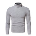 thumbnail image 1 of FRSASU Men's Casual Basic Light thermal T-Shirt Slim Fit Soft Cotton Turtleneck Pullover Sweater Gray, 1 of 6