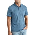 thumbnail image 1 of FRSASU Men's Casual Polo Shirts Short Sleeve Golf Quick Dry Print Performance Golf Collared T-Shirt Blue, 1 of 8