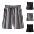 thumbnail image 1 of FRSASU Mens Casual Shorts Elastic Waist Drawstring Quick Dry Summer Beach Shorts with Pocket Gray, 1 of 5