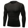 thumbnail image 1 of FRSASU Men's Compression Shirt Long Sleeve Athletic Workout T-Shirts Top Active Sport Baselayer Quick Dry Undershirt Black, 1 of 2