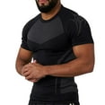 thumbnail image 1 of FRSASU Men's Compression Shirts UPF 50+ Quick Dry Short Sleeve Shirt Athletic Workout Slim Tops Black L, 1 of 2