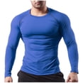 thumbnail image 1 of FRSASU Men's Compression Shirts Long Sleeve Cool Dry Workout Athletic Base Layer Running Basketball Cycling Undershirt Blue, 1 of 6