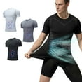 thumbnail image 1 of FRSASU Men's Compression Shirts Short Sleeve Quick Dry Breathable Sports Athletic Workout Base Layer Undershirt T-Shirt Tops White, 1 of 4