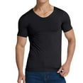 thumbnail image 1 of FRSASU Men's Compression Short Sleeves Basic T-Shirt V-Neck Shapewear Black, 1 of 7