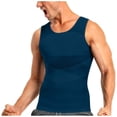thumbnail image 1 of FRSASU Men's Compression Tank Top Slimming Undershirt Body Shaper Sleeveless Shapewear Tummy Control Shirts Navy, 1 of 4