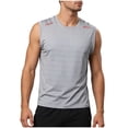 thumbnail image 1 of FRSASU Men's Cooling Ice Silk Tank Tops Mesh Quick Dry Sleeveless Athletic Gym Outdoor Workout Tops Gray, 1 of 4