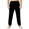 thumbnail image 1 of FRSASU Men's Cotton Pajama Pants Soft Sleep Lounge Pants with Pockets & Drawstring Sleepwear PJ Bottoms for Men Black, 1 of 7