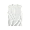 thumbnail image 1 of FRSASU Men's Cotton Solid Summer Tank Tops Loose Fit Quick Dry Muscle Athletic Gym Cotton Undershirt Sleeveless Shirts White, 1 of 3