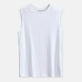 thumbnail image 1 of FRSASU Men's Cotton Tank Tops Sleeveless Gym Cut off Muscle Tanks Workout Running Loose Fit Athletic Tees White, 1 of 8