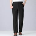 thumbnail image 1 of FRSASU Men's Fashionable casual and comfortable Elastic Waist Quick-Dry Lightweight dress pants with pockets Black, 1 of 9