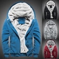 thumbnail image 1 of FRSASU Men's Fleece Hooded Baseball Jackets Zipper Sweater Coat Plus Size Long Sleeve Top Winter Warm Outwear, 1 of 5