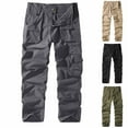 thumbnail image 1 of FRSASU Men's Flex Ripstop Tactical Pants, Water Resistant Stretch Cargo Pants, Lightweight Hiking Work Pants with Multi Pockets Khaki, 1 of 8