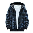thumbnail image 1 of FRSASU Men's Full-Zip Hoodies Sweatshirts Spring and Winter Color Block Long Sleeve Casual Cardigan Hooded Jacket Blue, 1 of 3