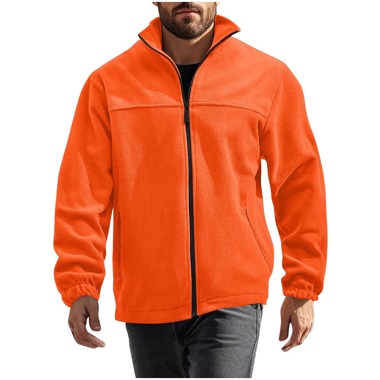 FRSASU Men's Full Zip Sweatshirt No Hood Hoodies Casual Lightweight ...