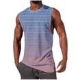 thumbnail image 1 of FRSASU Men's Gradient Athletic Tank Tops Pullover Loose Crewneck Casual Sleeveless Summer Bodybuilding Muscle Tee Shirts Hot Pink, 1 of 5