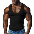 thumbnail image 1 of FRSASU Men's Gym Workout Tank Tops Y-Back Muscle Tee Stringer Bodybuilding Sleeveless T-Shirts Black, 1 of 6