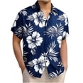 thumbnail image 1 of FRSASU Men's Hawaiian Shirt Short Sleeve Tropical Button Down Shirts Floral Summer Beach Tops Holiday Wear Multicolor-C, 1 of 5