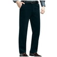 thumbnail image 1 of FRSASU Men's High Waist Dress Pant Autumn Winter Corduroy Business Loose Stretch Straight Leg Fit Corduroy Trousers Green, 1 of 3