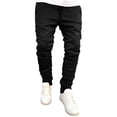 thumbnail image 1 of FRSASU Men's Joggers Casual Lightweight Elastic Waist Drawstring Pants Hiking Ruched Solid Silm Fit Trousers Black, 1 of 6