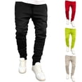 thumbnail image 1 of FRSASU Men's Joggers Casual Lightweight Elastic Waist Drawstring Pants Hiking Ruched Solid Silm Fit Trousers Red, 1 of 6