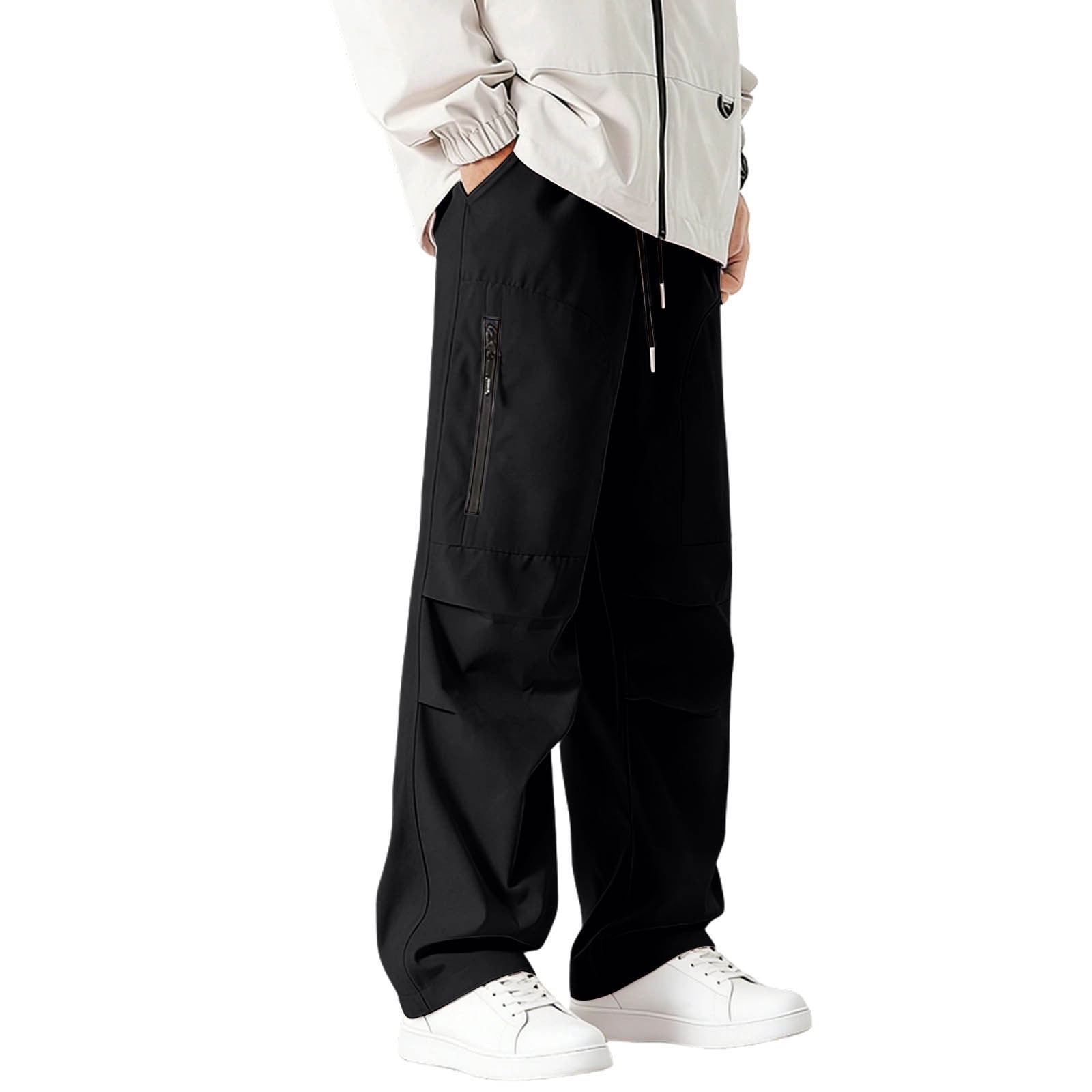 FRSASU Men's Leisure Cargo Pants Relaxed Fit Outdoor Hiking Camping ...