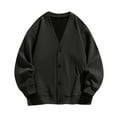 thumbnail image 1 of FRSASU Men's Lightweight Cardigan Sweater Single-Breasted V-Neck Knitted Cardigans Button Casual Sweater Dark Gray, 1 of 3