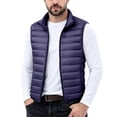 thumbnail image 1 of FRSASU Men's Lightweight Puffer Vest Outerwear Warm thermal Sleeveless Full Zip Up Stand Collar Puffy Jacket Navy, 1 of 6