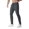 thumbnail image 1 of FRSASU Men's Lightweight Sports Pants Casual Travel Sweatpants Joggers Elastic Waist Pockets Dark Gray, 1 of 6