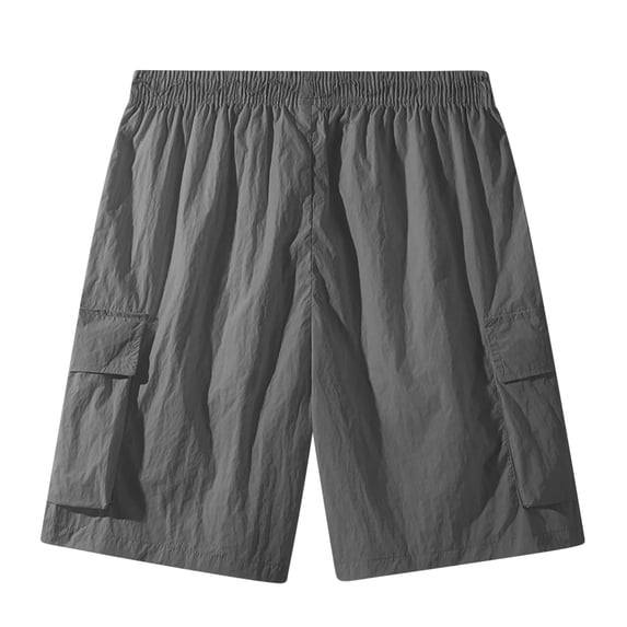 FRSASU Men's Summer Shorts Bermuda Athletic Stretch Sport Wear Drawstring Soft Cargo Gym Pants Casual Comfy Beach Shorts Dark Gray