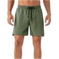 thumbnail image 1 of FRSASU Men's Loose-Fit Quick-Dry Breathable Workout Shorts for Active Wear,Cool Comfortable Gym Running Shorts with Pockets Army Green, 1 of 7