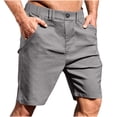 thumbnail image 1 of FRSASU Men's Modern Stretch Shorts Knee Length Slim Fit Jean Shorts Summer Fashion Short Pants Mens Cargo Shorts Dark Gray, 1 of 5