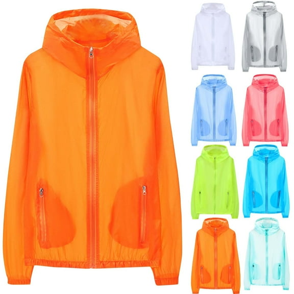 FRSASU Men's Outdoor Light Breathable Jacket Full Zip Hoodie Long Sleeve Sun Shirts UV Protection Fishing Hiking Athletic Running Watermelon Red