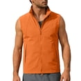 thumbnail image 1 of FRSASU Men's Outerwear Windproof Lightweight Softshell Vests Sports Sleeveless Jacket for Golf Hiking Fishing Running Orange, 1 of 9