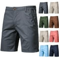thumbnail image 1 of FRSASU Men's Perfect Short Solid Colort Work Shorts Lightweight Athletic Shorts for Men with Pockets White, 1 of 7