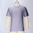 thumbnail image 1 of FRSASU Men's Pocket T-Shirt, Cool & Breathable Cotton Tees, Loose Fit Undershirts for Men Purple, 1 of 9
