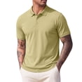 thumbnail image 1 of FRSASU Men's Polo Shirt Golf Quick Dry Performance Short Sleeve Casual Athletic Collared Tennis T-Shirt Yellow, 1 of 5