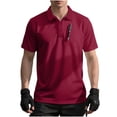 thumbnail image 1 of FRSASU Men's Polo Shirts Short Sleeve Quick Dry Outdoor Golf Sports Shirts with Pocket Wine, 1 of 6