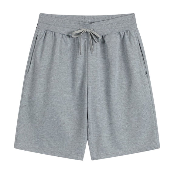 FRSASU Men's Premium Brushed Sweat Shorts Knit Cotton Athletic Workout Shorts Lounge SweatShorts with Pockets Gray