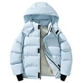 thumbnail image 1 of FRSASU Men's Puffer Jacket Hooded Down Jacket Water Resistant Windproof Winter Outwear Full Zip up Warm Winter Coat Light Blue, 1 of 9