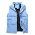 thumbnail image 1 of FRSASU Men's Puffer Vest Lightweight Full-Zip Stand up Collar Sleeveless Jacket Vest with Multi Pocket Blue, 1 of 7