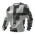 thumbnail image 1 of FRSASU Men's Retro Top Shirt Fashionable Striped Printed Long Sleeve Crew Neck Casual Tops Multicolor-C, 1 of 3